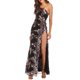 thumbnail image 1 of Gibobby Vestido de fiesta para mujer elegante Vestido largo con abertura alta y falda de hombro anticlinal revelador sexy(Negro,XL), 1 of 5