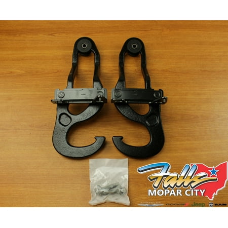 - 2009-2019 Dodge Ram 1500 Front Bumper Tow Hooks Mopar OEM