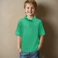 thumbnail image 2 of Gubotare Collared Shirt Boys Little Boys Short Sleeve Polo Shirt Cute Summer Tee Uniform Tops (Green,Size 18-24 Months), 2 of 4
