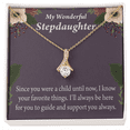 thumbnail image 2 of To My Stepdaughter Wonderful Stepdaughter Heart Keeper Alluring Ribbon Necklace Message Card, 2 of 20