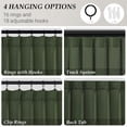 thumbnail image 4 of Jainmy Pinch Pleated Linen Curtains, Boho Light Filtering Living Room Bedroom Curtain,Window Treatments with Hook,Olive Green, 40x96 inch, 2 Panels, 4 of 10