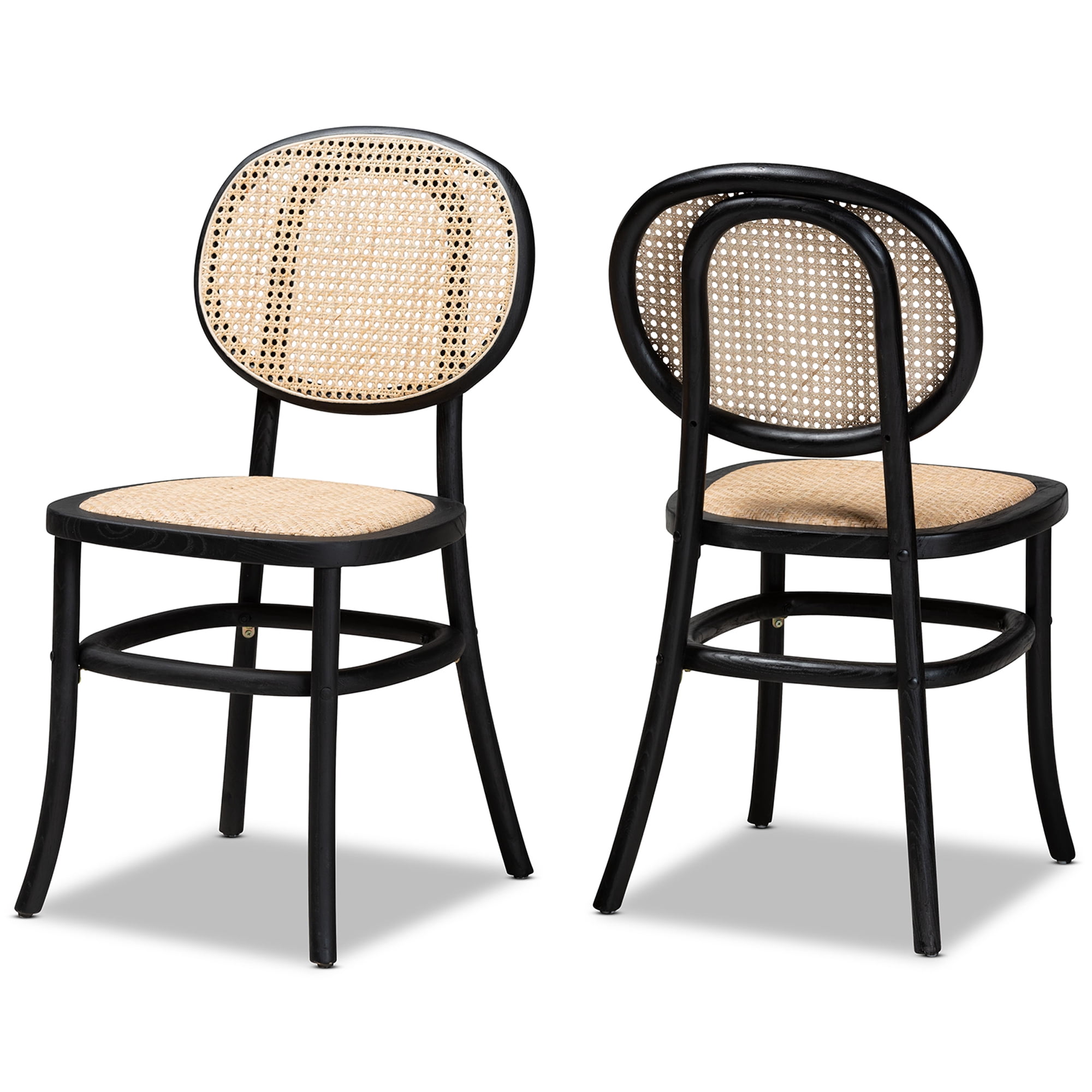 Baxton Studio Garold Dining Chair, Set of 2, Brown