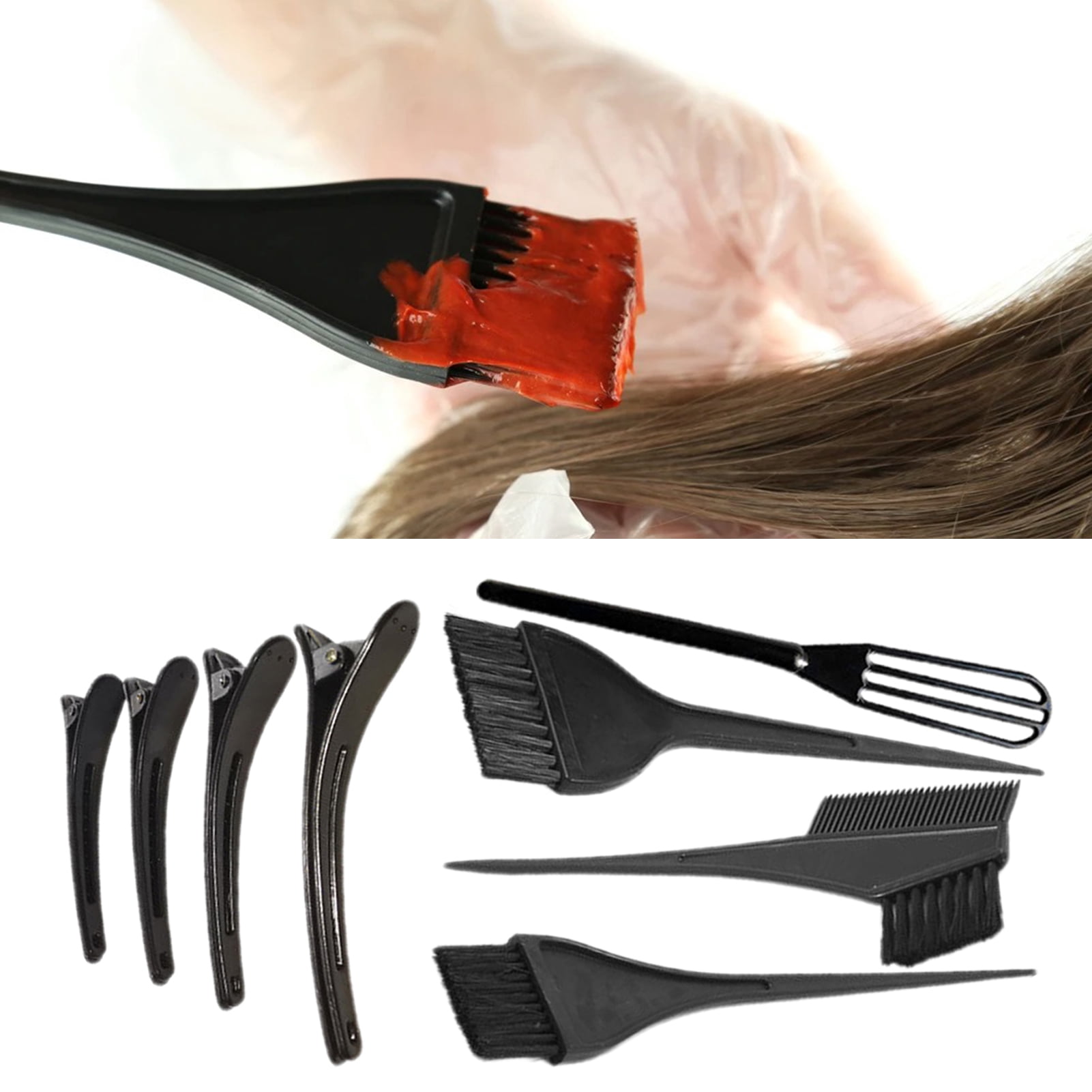 GoFJ 12Pcs/Set Hair Dyeing Brush Smooth Surface Ergonomics Handle