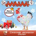 thumbnail image 5 of Solar Christmas Rooster Garden Ornament, LED Light-Up Chicken with Santa Hat & Scarf, Outdoor Decor for Yard Lawn Patio Holiday, 5 of 5