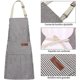 thumbnail image 4 of Delantales de cocina, delantales de cocina impermeables de 2 piezas, delantal de cocina con correa ajustable para el cuello, bolsillos dobles ampliados, adecuado para restaurante, hogar,, 4 of 5