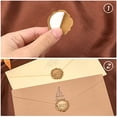 thumbnail image 4 of 60 pegatinas adhesivas de sello de cera de montaña, pegatinas autoadhesivas de sello de cera vintage doradas para sobres, tarjetas de invitación de boda, recuerdos de fiesta, manualidades, regalo, 4 of 8