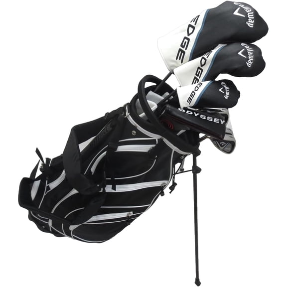 Callaway TALL Mens Left Handed Complete Golf Set Driver, Wood, Hybrid, Irons, Odyssey Putter Reg Flex 1" Length LH
