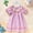 Purple, variant on Zehjuhan Baby Girl's Adorable Party Dress with Pumpkin Embroidery & Bow Ruffle Sleeve Holiday Outfit Purple，3-6M