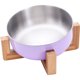 thumbnail image 1 of Comedero para mascotas, cuenco de alimentación de acero inoxidable, cuenco de bambú para comida, cuenco para beber para perros y gatos, 1 of 5