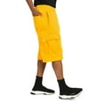 thumbnail image 3 of G-Style USA Men's Solid Fleece Heavyweight Cargo Shorts FS76 - Neon Yellow - 2X-Large, 3 of 5