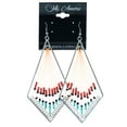 thumbnail image 2 of Mi Amore String Art Dangle-Earrings Orange/Multicolor, 2 of 2