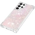 thumbnail image 6 of Compatible with Samsung Galaxy S22 Ultra Case Glitter Liquid Cute Clear Phone Case Floating Quicksand Shockproof Protective Bumper Silicone Soft TPU Case for Galaxy S22 Ultra Star Pink YB, 6 of 6