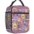 thumbnail image 1 of Sac à Lunch Isolé Thermique à Motif d'Arts et d'Artisanat de la Rentrée pour Femmes, Fourre-Tout à Lunch Réutilisable pour l'École, Boîte à Aliments Multifonction, 1 of 7