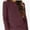 Wine red, variant on Womens Casual Long Sleeve Round Neck Shirts Basic Fall and Winter Tops