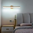 thumbnail image 3 of Luz de espejo de baño Luz de pared de baño de madera LED 14W 60cm Luz de pared LED Luz de pared de madera interior para dormitorio Pasillo Escaleras (Blanco frío) [Clase de eficiencia energética E] JAMW Sencillez, 3 of 5