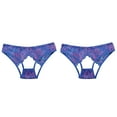 thumbnail image 1 of (2-Pack) Rinsvye Women's Summer Thin Womens Cotton Briefs without Elastic Leg Openings Lace Hollow Ribbons, 1 of 4