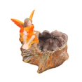 thumbnail image 4 of Figura de hada de las flores, maceta, escultura creativa para mesa, dormitorio u oficina. Naranja, 4 of 8