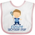 thumbnail image 3 of Inktastic Future Lacrosse Star Boy Boys Baby Bib, 3 of 4