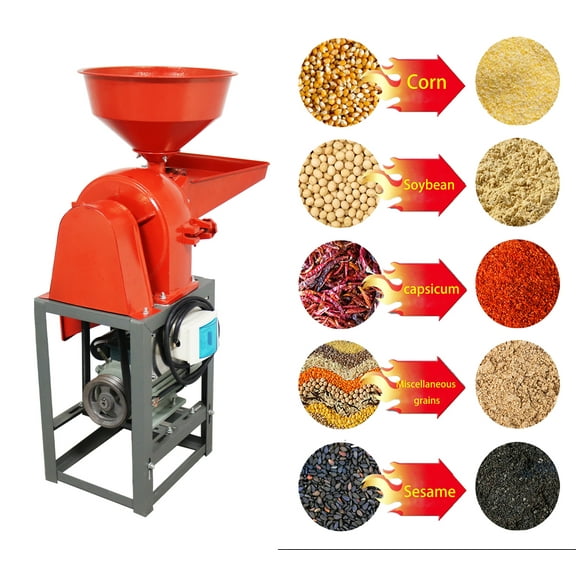 Multifunctional Grain Crusher Crushing Machine Pulverizer Flour Mill with 2MM,3MM Screens 220V