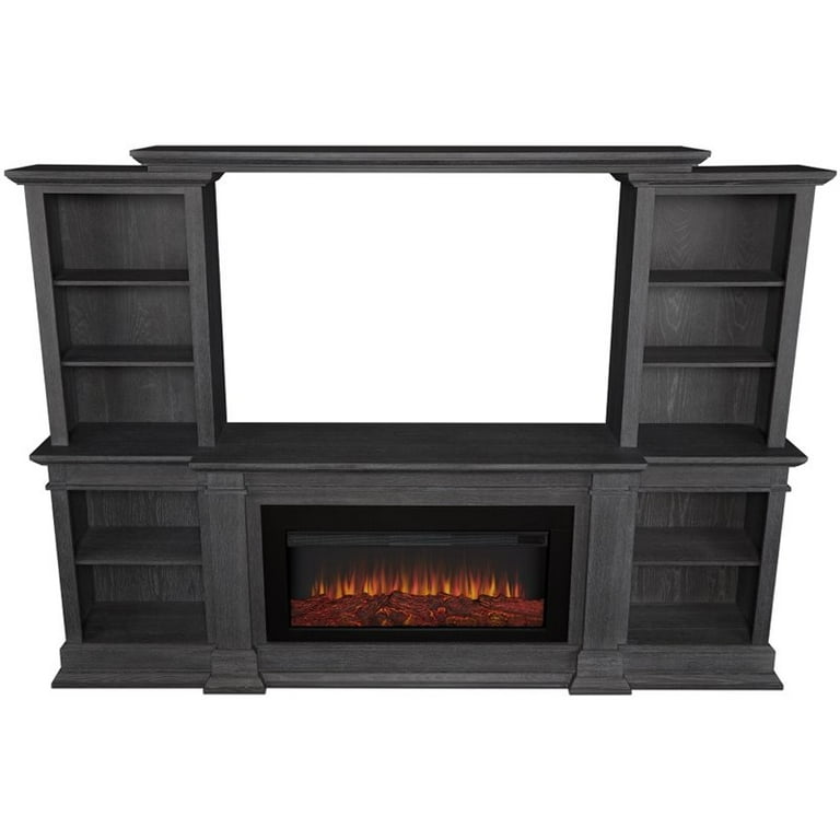 Real Flame Monte Vista Electric Fireplace Entertainment Center In Antique Gray Walmart
