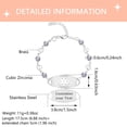 thumbnail image 5 of Editable QR Code Medical Alert Bracelet for Women | Stainless Steel & CZ Crystal Floral ID Bracelet | Laser Engraved Dynamic Medical Info Jewelry for Travel & Daily Wear, 5 of 8
