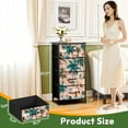 thumbnail image 2 of 4 Drawer Vertical Storage Dresser Tropical Hawaii Surf Beach Pink Palm Tree Beach men Playing with Wood Top Fabric Pull Drawers, 2 of 8