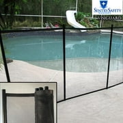 VISIGUARD by Sentry Safety CHILD SAFE POOL FENCE "The Most See Thru Pool Fence on the Market" 4' x 12' Black Border/Black Mesh