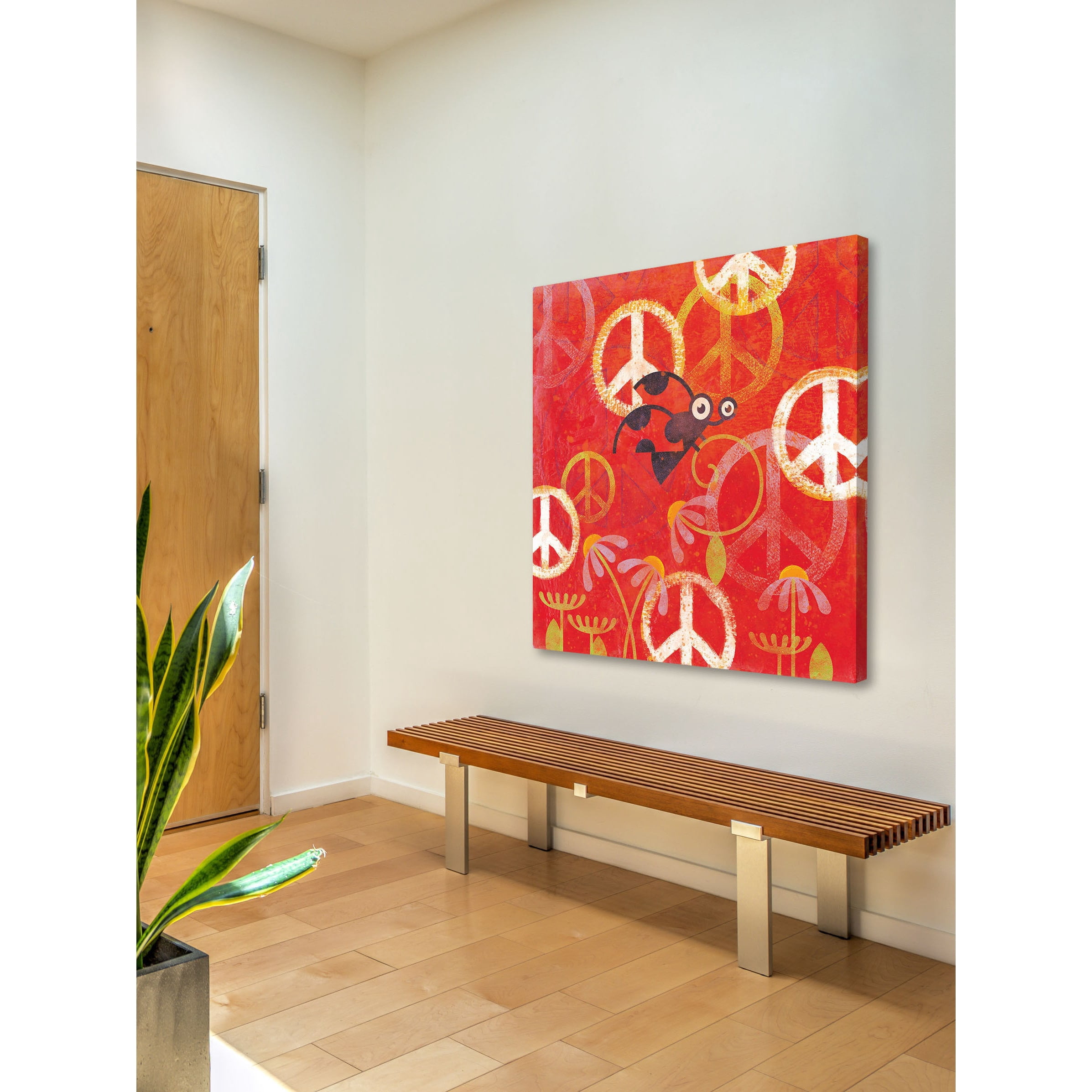 Marmont Hill "Peace Sign Ladybugs II" Painting Print on Canvas