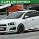 thumbnail image 2 of Visera de sol para el lado del conductor izquierdo de Unique Bargains para Chevrolet Sonic 2012-2016, plástico con espejo No.95327509 gris, 2 of 6