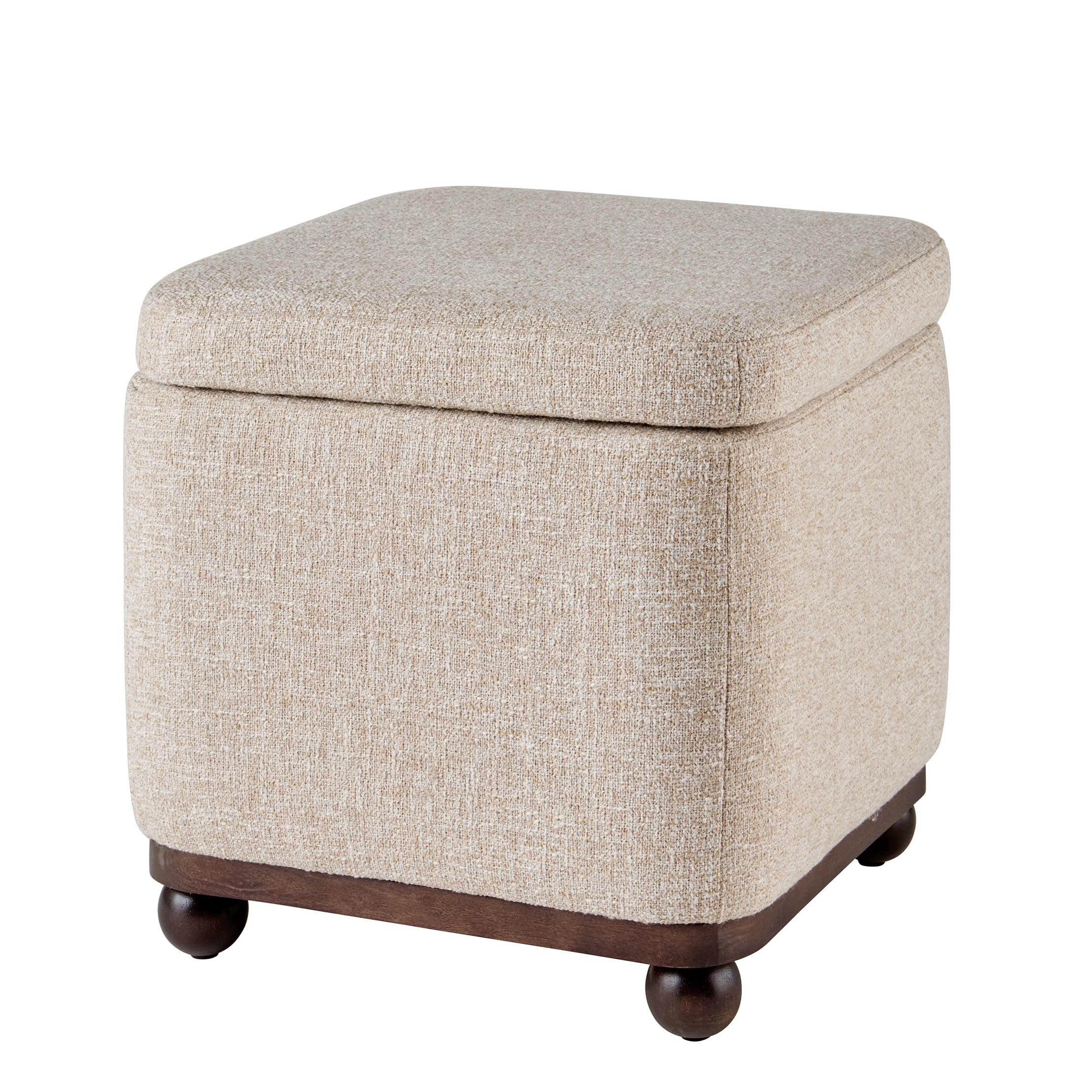 Better Homes & Gardens Ambrose Storage Ottoman, Heather Wheat