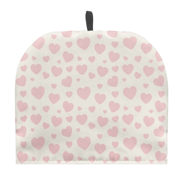 HELLHERO 1Pcs Teapot Cover Thermal Insulation Teapot Dust Cover for Creative Gifts, Pink Heart Pattern