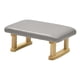 thumbnail image 5 of Reposapiés pequeño, taburete otomano acolchado, taburete rectangular antideslizante moderno con patas de madera para puerta de vestidor Gris claro, 5 of 9