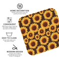 thumbnail image 3 of Yiaed Chocolate Plaid Sunflower Print Leather Coasters for Drinks - Cup Coasters Coffee Table Kitchen Table Bar, Home & Office Gifts Handmade Drink Coasters-Square, 3 of 6