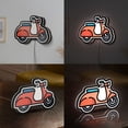 thumbnail image 2 of Motorcycle 3D Novelty Light Box, Retro Scooter and Vespa Decor for Riders and Travelers (Height 12 inch, 30cm), 2 of 9