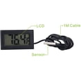 thumbnail image 5 of Digital LCD Thermometer Temperature Monitor with External Probe for Fridge Freezer Refrigerator Aquarium - Black, 5 of 5
