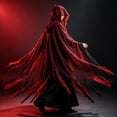 thumbnail image 5 of Robe Distressed Fringe, Halloween Costume, Ghost Cloak, Tattered Grim Reaper, Tattered Grim Reaper Cloak Hooded Gauze Robe Distressed Fringe Halloween Costume for Spooky Season, 5 of 7