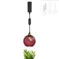 thumbnail image 1 of FSLiving Adjustable Height Juno Track Light Pendants Full Spectrum AUTO 10W Plant Growing Lamp Deepred Water Ripple Glass Globe Timer for Indoor Planting Basil Kitchen Green House, Customizable, 1 of 9
