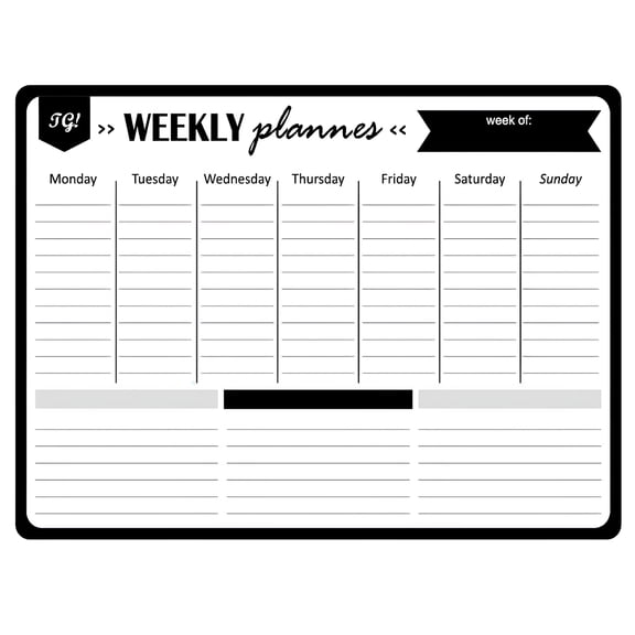 CCOCC Magnetic Weekly Planner for Fridge - 16x12" Weekly Dry Erase Board Calendar for 2025 Schedules,Meals & Chores - Refrigerator Calendar