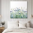 thumbnail image 4 of Navy Blue Wildflowers Wall Art Painting on Canvas, Spring Pastoral Botanical Floral Canvas Art Home Prints Wall Art Framed Modern Artwork for Living Room Bedroom Wall Decor 12x12in, 4 of 9
