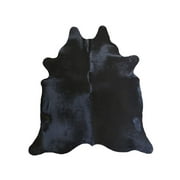 Genuine Black Cowhide Rug Large 6 x 7 - 8 ft. 180 x 240 cm