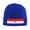 Blue, variant on Croatian Flag Winter Beanie Hats for Men Women Warm Cozy Knitted Cuffed Skull Cap Gray