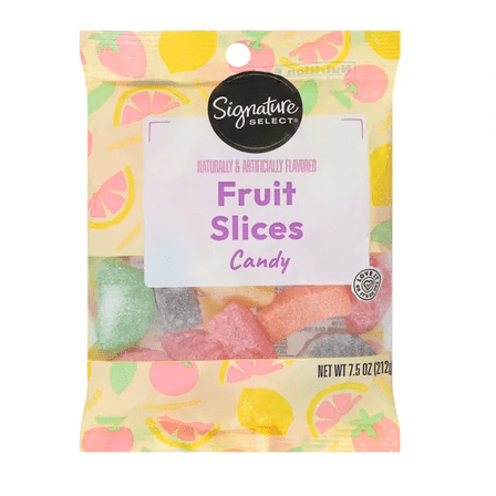 Signature S Candy Fruit Slices Fat Free 7.5 oz