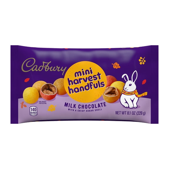 Cadbury Mini Harvest Handfuls Milk Chocolate, Fall Candy Bag, 8.1 oz