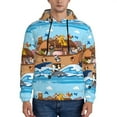 Zufioo Animals on Noah's Ark Floating Design Fleece Comfortable Hoodie