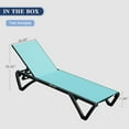 thumbnail image 2 of Domi Outdoor Chaise Lounge 2 Pieces Aluminum Patio Lounge Chair with 5 Adjustable Position Recliner Chair Outside Tanning Chairs for Patio, Beach, Yard, Pool (Lake Blue), 2 of 7