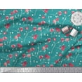 thumbnail image 2 of Soimoi Polyester Crepe Fabric Leaves, & Rose Floral Fabric Prints by Yard 42 Inch Wide, 2 of 3