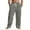 Dark Gray, variant on Men's Casual Cargo Pants Relaxed Fit Elastic Waist Drawstring Side Cargo Pockets Trouser Lightweight Work Pants White M