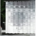thumbnail image 3 of Ambesonne Abstract Shower Curtain, Modern Fractal Squares Art, 69"Wx70"L, Blue Grey, 3 of 4