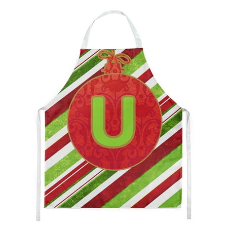 

Carolines Treasures CJ1039-UAPRON Christmas Oranment Holiday Initial Letter U Apron Large multicolor