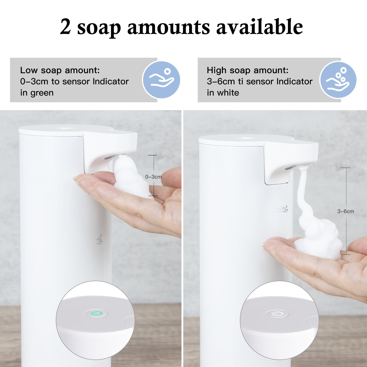 Automatic Foaming Soap Dispenser: Rechargeable Touchless Soap Dispenser Stainless Steel Foam Soap Dispenser for Bathroom Hand Soap Pump for Kitchen Xmas Gift, 9oz, White